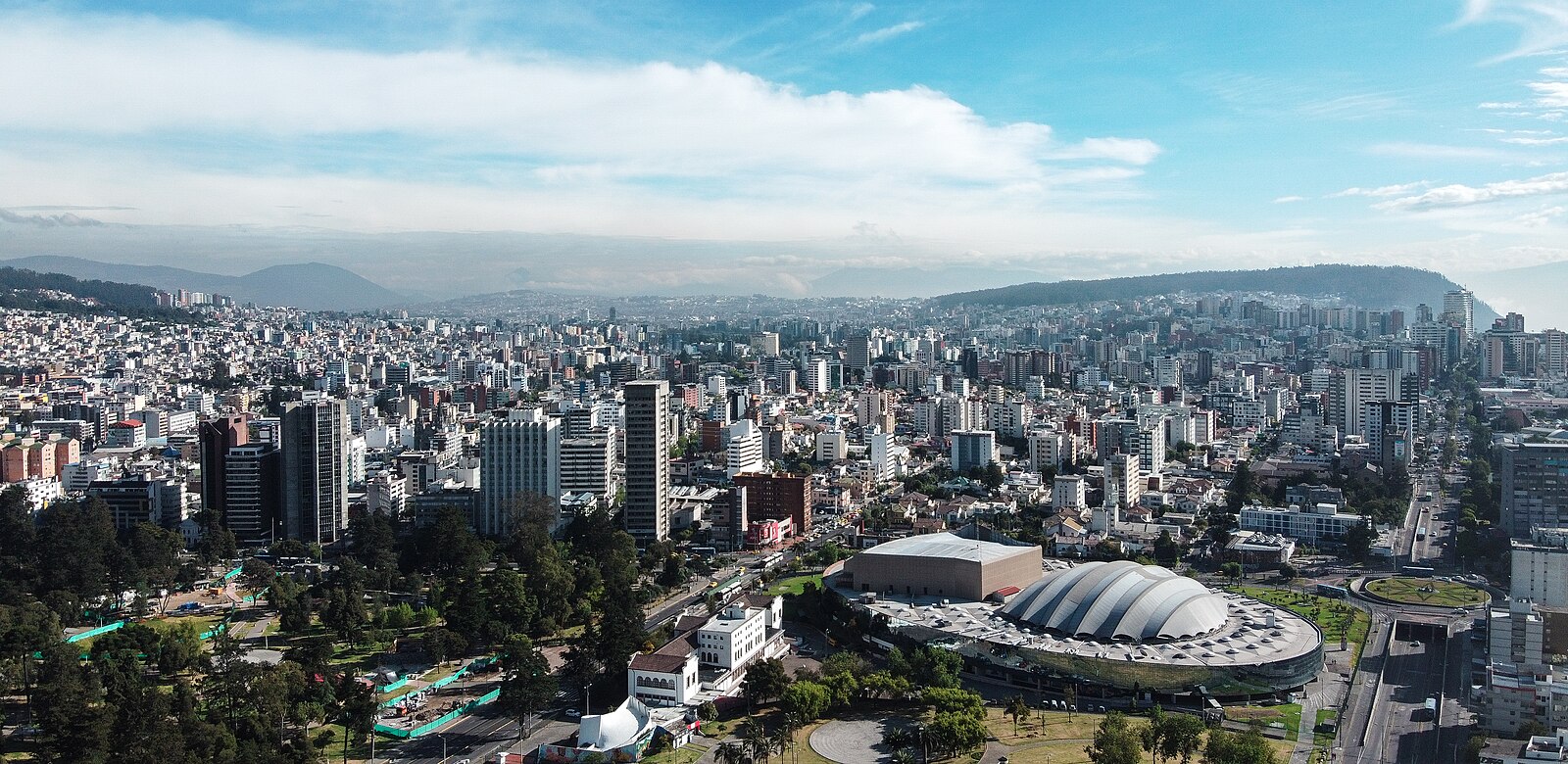 National Assembly building facade in Quito, Ecuador